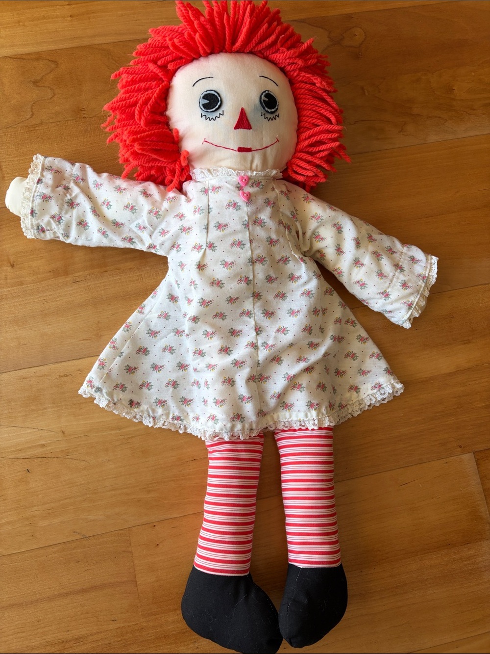 Red-Haired Rag Doll Plush Toy - Kids Toys vintage
